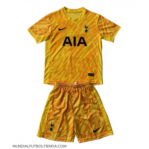 Camiseta Tottenham Hotspur Portero Primera Equipación Replica 2024-25 para niños mangas cortas (+ Pantalones cortos)